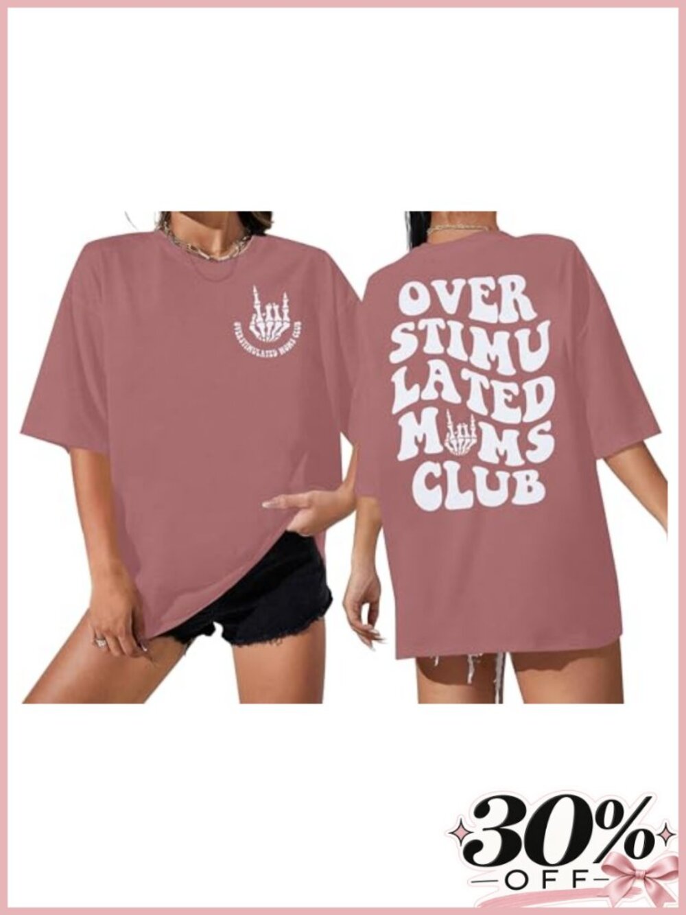Oversized Funny Mom Graphic Tee Cotton Blend Crew Neck Short Sleeve T-Shirt